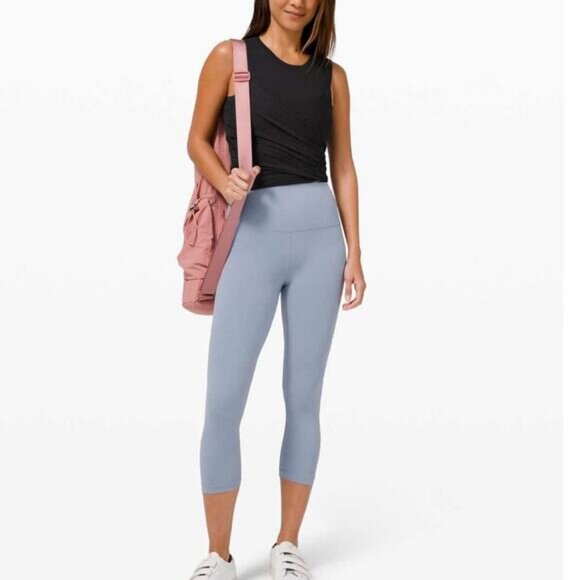 Lululemon Gather and Grow Tank Pima Cotton In Black Women's Size 6 - Picture 2 of 6